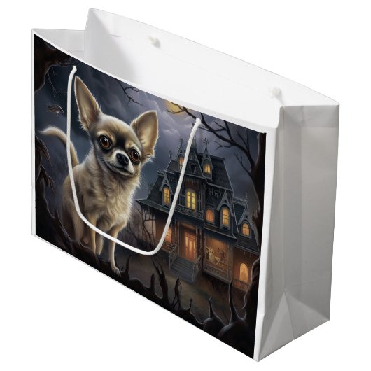 chihuahua halloween eng groot cadeauzakje (Voorkant Gekanteld)