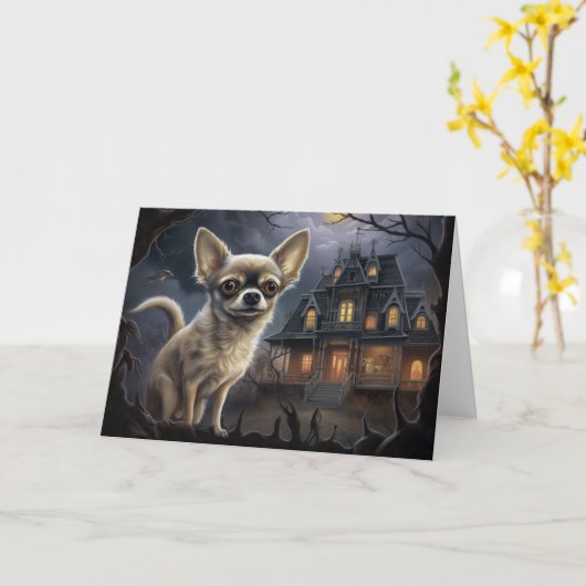 chihuahua halloween eng kaart (Gele Bloem)