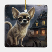chihuahua halloween eng keramisch ornament (Achterkant)