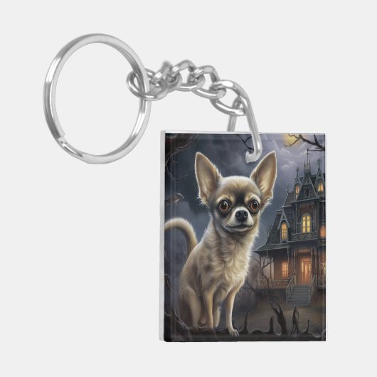 chihuahua halloween eng sleutelhanger (Voorkant Links)