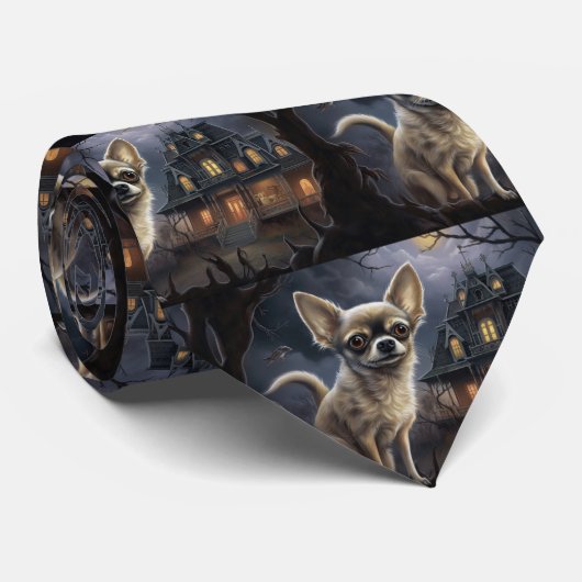 chihuahua halloween eng stropdas (Opgerold)