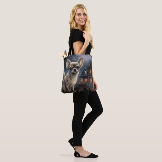 chihuahua halloween eng tote bag (Op model)