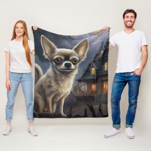 chihuahua Halloween Griezelen Fleece Deken
