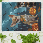 Chihuahua Halloween Griezelen Theedoek (Gevouwen)
