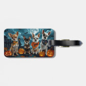 Chihuahua Halloween Griezelig Bagagelabel (Achterkant horizontaal)