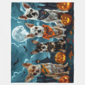 Chihuahua Halloween Griezelig Fleece Deken (Voorkant)