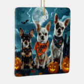 Chihuahua Halloween Griezelig Keramisch Ornament (Rechts)