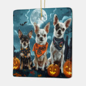Chihuahua Halloween Griezelig Keramisch Ornament (Links)