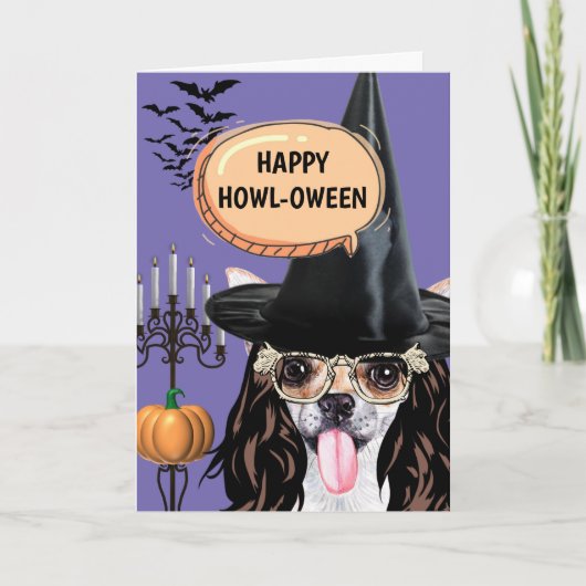 Chihuahua halloween hond die blij is kaart (Voorkant)