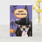 Chihuahua halloween hond die blij is kaart (Gele Bloem)
