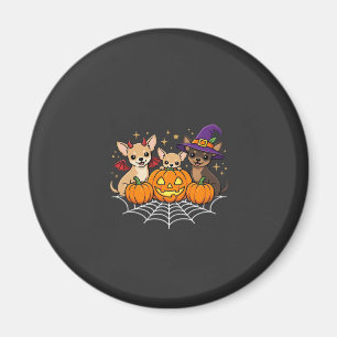 Chihuahua Halloween Pompoen Heks Hond Ontwerp Magneet
