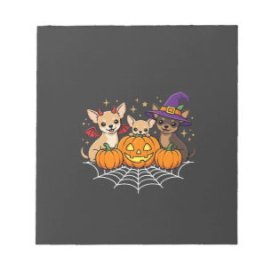 Chihuahua Halloween Pompoen Heks Hond Ontwerp Notitieblok