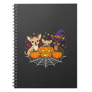 Chihuahua Halloween Pompoen Heks Hond Ontwerp Notitieboek