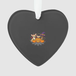 Chihuahua Halloween Pompoen Heks Hond Ontwerp Ornament
