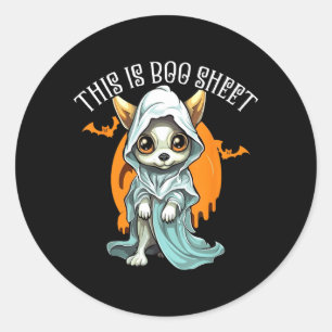 Chihuahua Halloween Puppy Trick Or Treat Griezelen Ronde Sticker