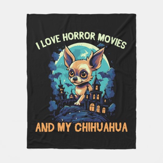 Chihuahua Halloween Puppy Trick or treat Hondenlie Fleece Deken (Voorkant)