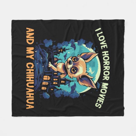 Chihuahua Halloween Puppy Trick or treat Hondenlie Fleece Deken (Voorkant (Horizontaal))