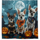 Chihuahua Halloween Spooky Douchegordijn (Voorkant)