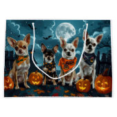 Chihuahua Halloween Spooky Groot Cadeauzakje (Voorkant)