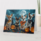 Chihuahua Halloween Spooky Kaart (Voorkant)