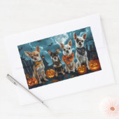 Chihuahua Halloween Spooky Rechthoekige Sticker (Envelop)