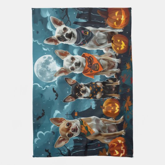 Chihuahua Halloween Spooky Theedoek (Verticaal)