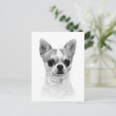 Chihuahua - Hand Painted Pet Artwork Briefkaart (Staand voorkant)
