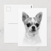 Chihuahua - Hand Painted Pet Artwork Briefkaart (Voorkant / Achterkant)