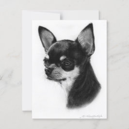 Chihuahua handgeschilderd kunstwerk briefkaart