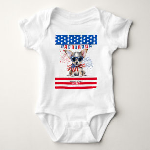 Chihuahua Happy 4th of July Amerika Patriottisch U Romper
