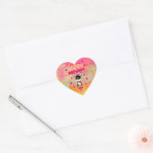 Chihuahua Happy Birthday Heart Shaped Stickers (Envelop)