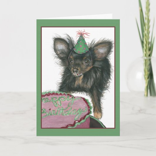 Chihuahua Happy Birthday Kaart (Voorkant)
