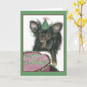Chihuahua Happy Birthday Kaart (Gele Bloem)