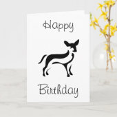 Chihuahua Happy Birthday Kaart (Gele Bloem)