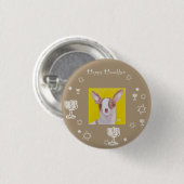 Chihuahua Happy Hanukkah Ronde Button 3,2 Cm (Voorkant /achterkant)