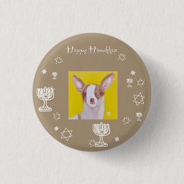 Chihuahua Happy Hanukkah Ronde Button 3,2 Cm