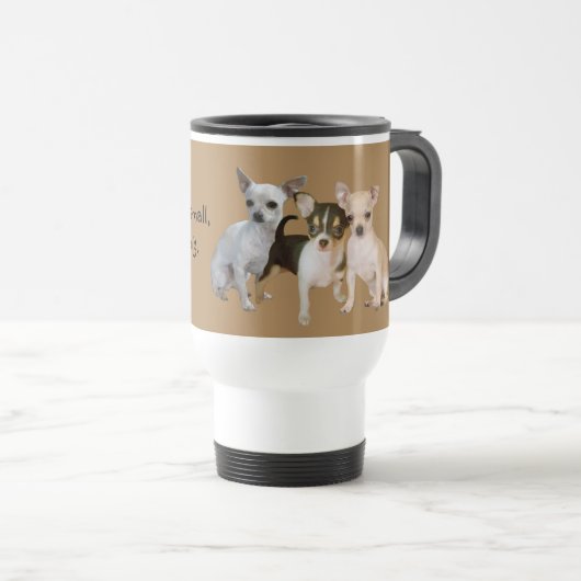Chihuahua Happy Travel Mug Reisbeker (Voorkant rechts)
