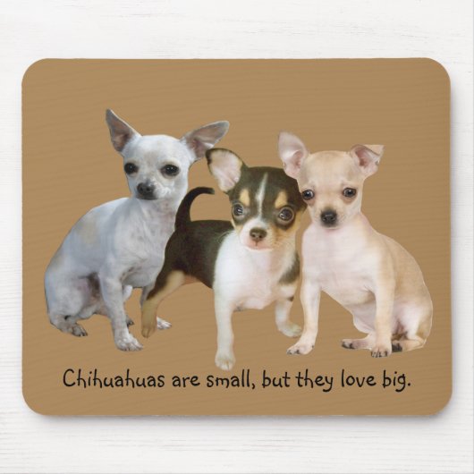 Chihuahua Happy Trio Mousepad Muismat (Voorkant)