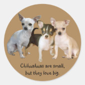Chihuahua Happy Trio Sticker (Voorkant)