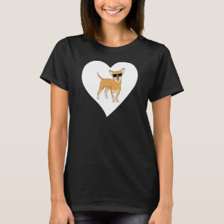 Chihuahua Hart Grappig Chihuahua Eigenaar Hondenli T-shirt
