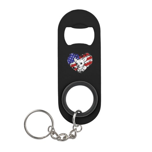 Chihuahua hart mini flessenopener (Voorkant)
