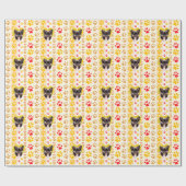 Chihuahua hart poot afdrukken cadeaupapier (Vlak)