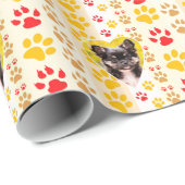 Chihuahua hart poot afdrukken cadeaupapier (Rol Hoek)