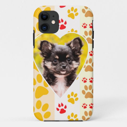 Chihuahua hart poot afdrukken Case-Mate iPhone case (Achterkant)