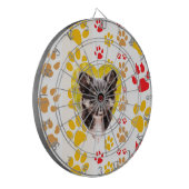 Chihuahua hart poot afdrukken dartbord (Voorkant Links)