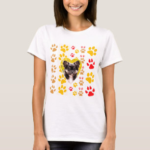 Chihuahua hart poot afdrukken t-shirt