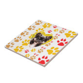 Chihuahua hart poot afdrukken tegeltje (Zijkant)
