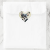 Chihuahua hart Sticker (Tas)
