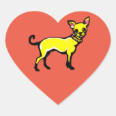 Chihuahua Hart Sticker (Voorkant)