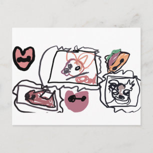 Chihuahua-harten  briefkaart
